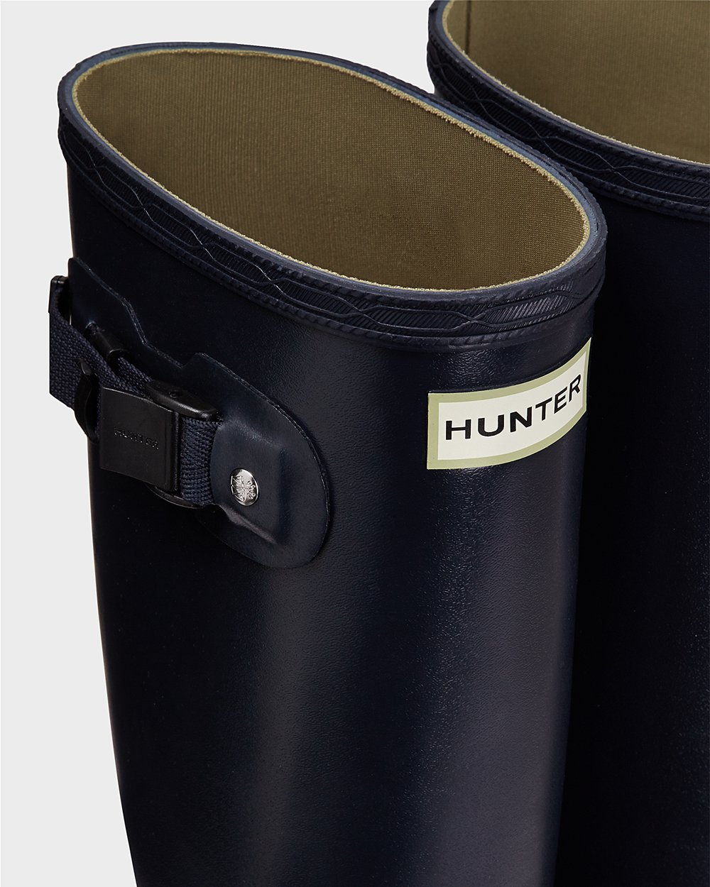 Bottes Hautes de Pluie Hunter Norris Field Femme Bleu Marine LQRCKFN-42